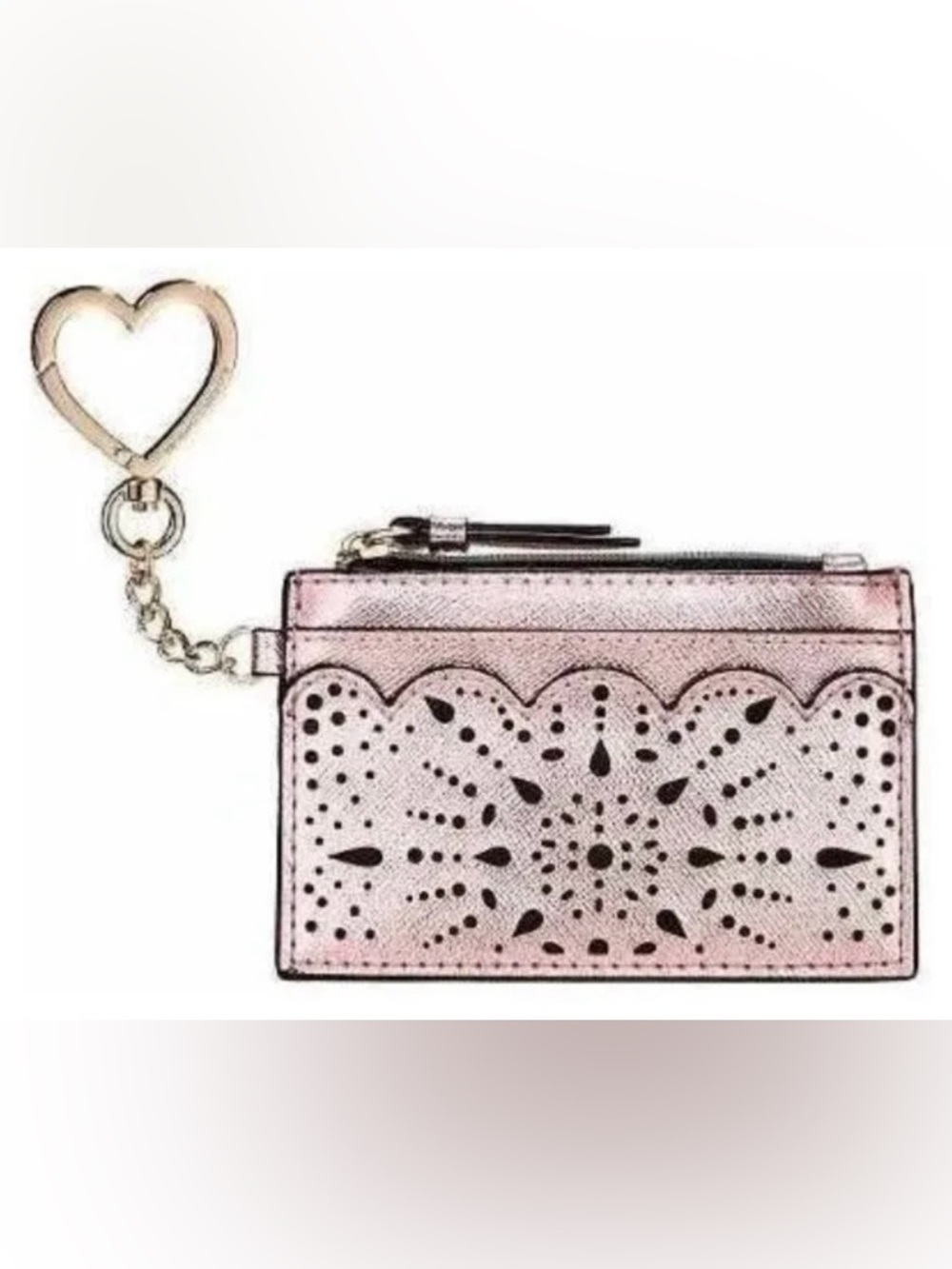 Victoria’s Secret Rose Gold Card Holder Keychain Wallet – NWT